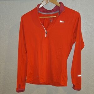 Nike Red Zip-Up Jacket with White Accents